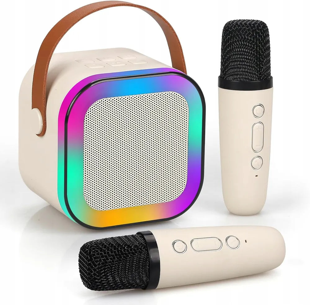 Mini Karaoke Bluetooth Speaker, Wireless Bluetooth Speaker, Portable Bluetooth Speaker, Party LED Lights Wireless Speaker Mini Karaoke Bluetooth Speaker, Wireless Bluetooth Speaker, Portable Bluetooth Speaker, Party LED Lights Wireless Speaker